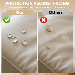 AWOWZ balm used on sofa surfaces to revive worn leather