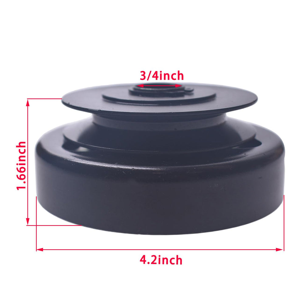 awtetpje clutch connected to 1/2 AB style belt for reliable transfer