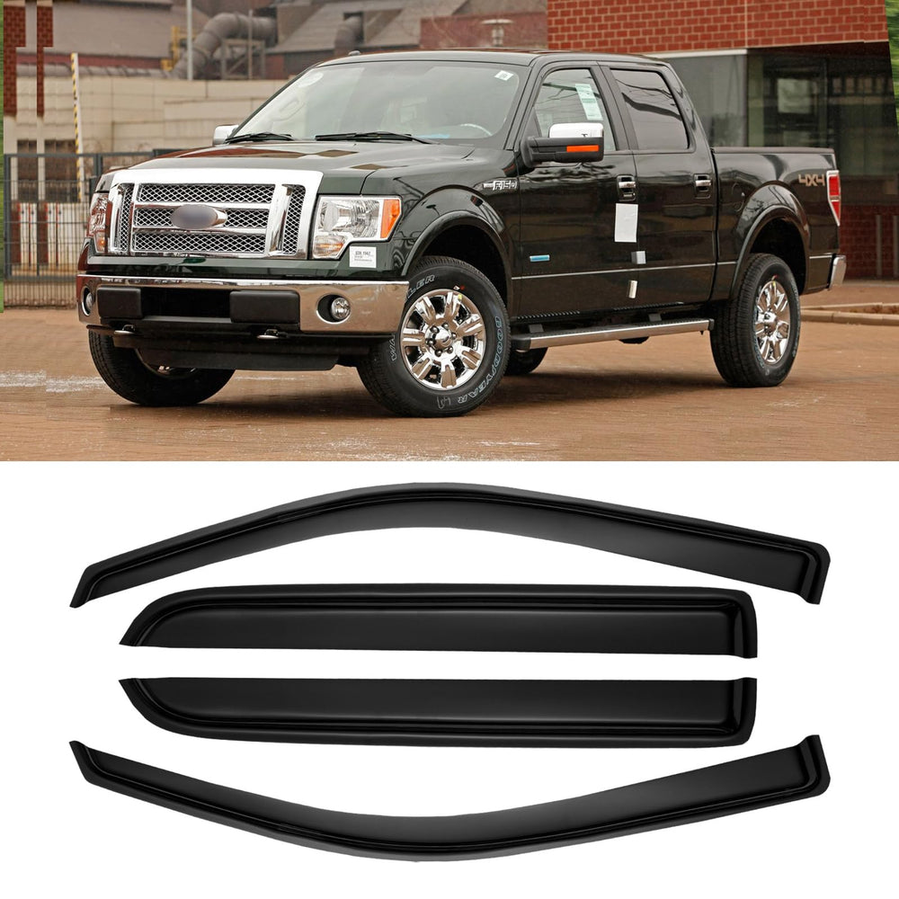 AWVRG durable acrylic rain shield for Ford F-150, reliable rain and wind protection