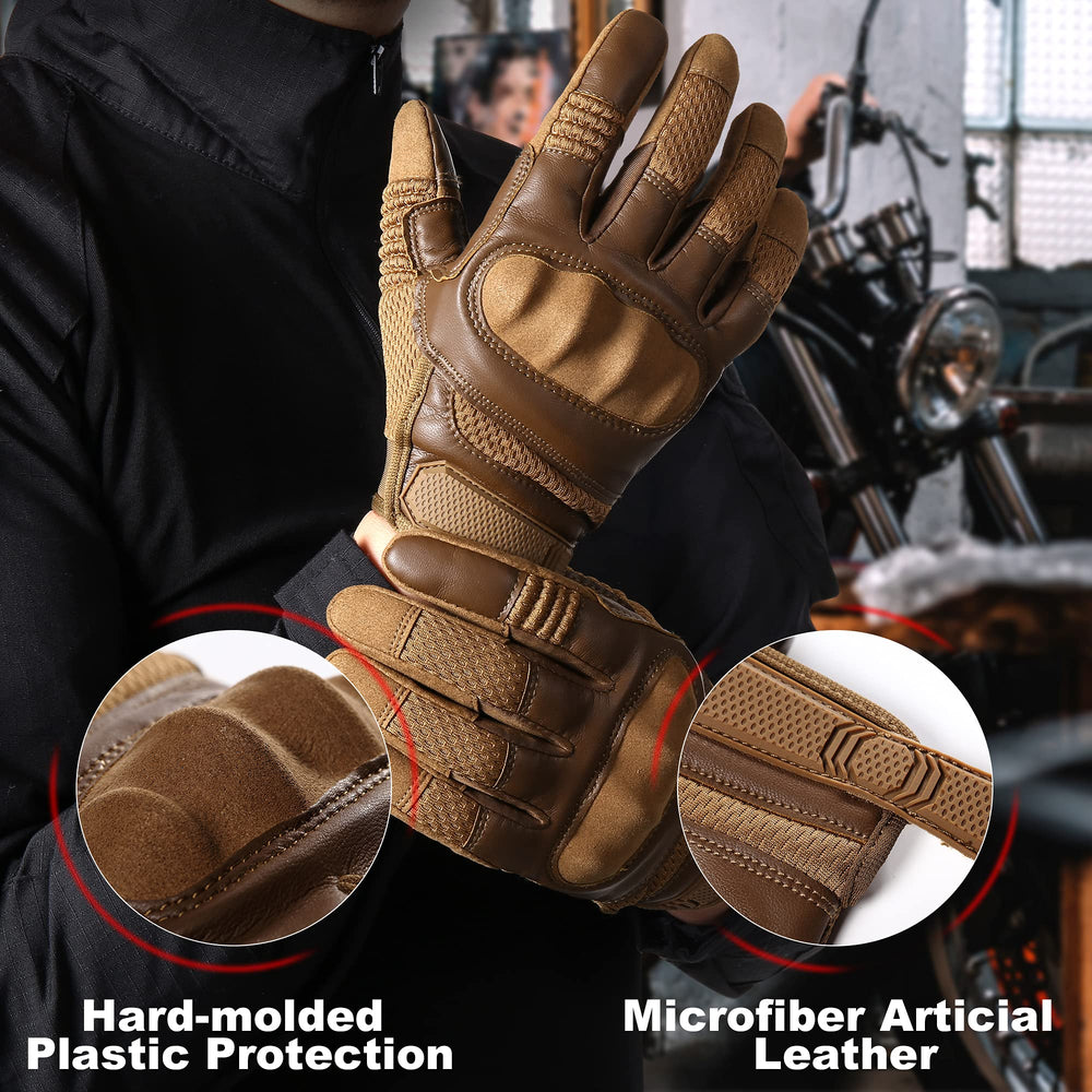 AXBXCX gloves highlight back of hand with impact resistance for riding safety.