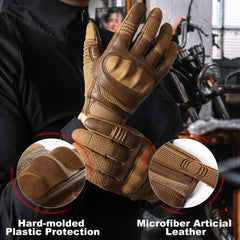 AXBXCX gloves highlight back of hand with impact resistance for riding safety.