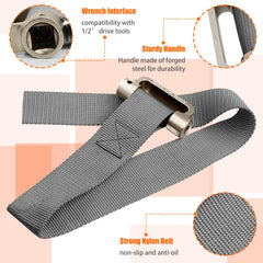 Axfvd adjustable strap reaches up to 9 inches for diverse filter sizes.