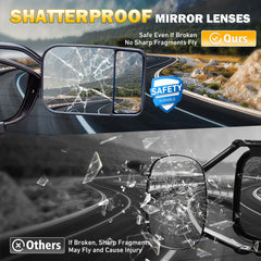 AXIMIRON easy-install clip-on towing mirrors attach without tools for quick setup