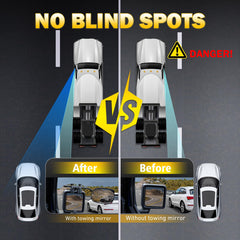 AXIMIRON adjustable towing mirror with swivel joint for optimal angles