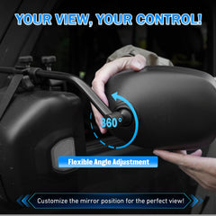 AXIMIRON towing mirrors enhance visibility for safer lane changes and parking