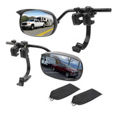 AXIMIRON rainproof clip-on towing mirror preserves clear view in rain