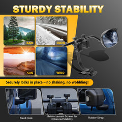 AXIMIRON universal-fit mirrors work with SUVs, trucks, trailers, and RVs