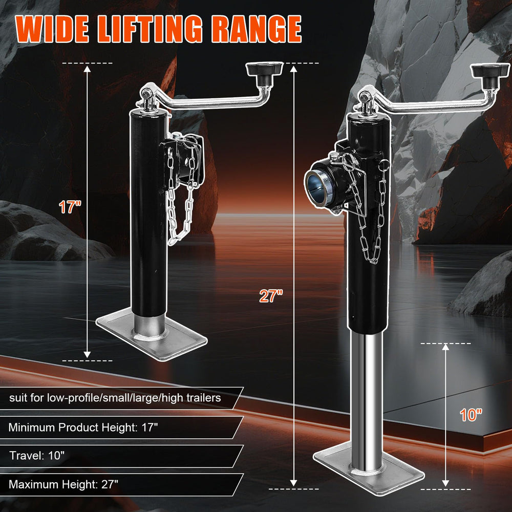 Axiovate 2000lbs trailer jack base offers solid contact on uneven surfaces