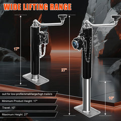 Axiovate 2000lbs trailer jack base offers solid contact on uneven surfaces