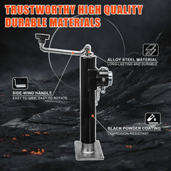 Axiovate 2000lbs trailer jack lift-rod extends reach for varied ground clearance
