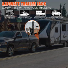 Axiovate stabilizes travel trailers, campers, and utility trailers during setup.