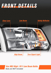 AXLAHA Dodge Ram headlights vertical adjustment lets you set beam height