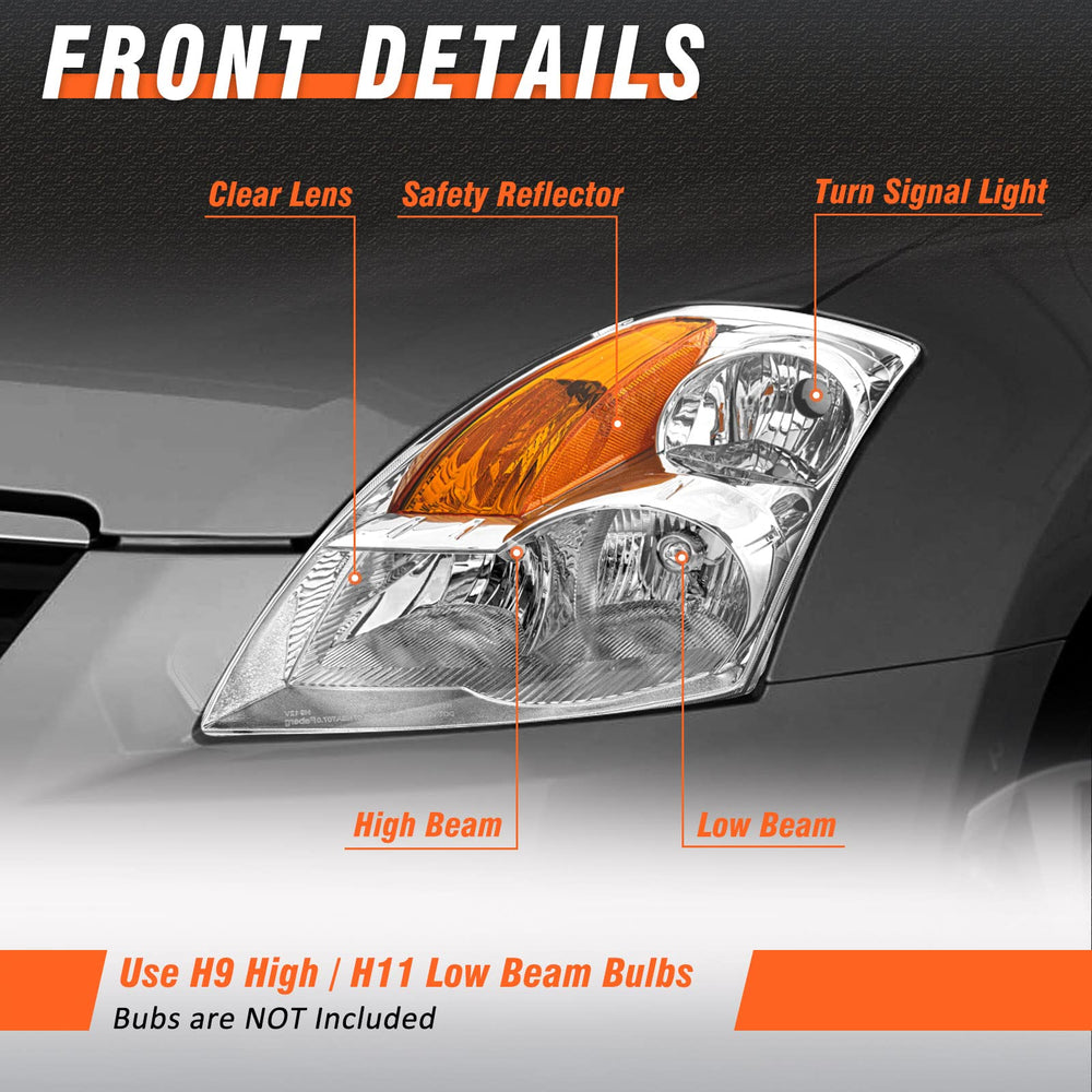 AXLAHA headlight brighter beam with efficient reflectors for safer night driving.
