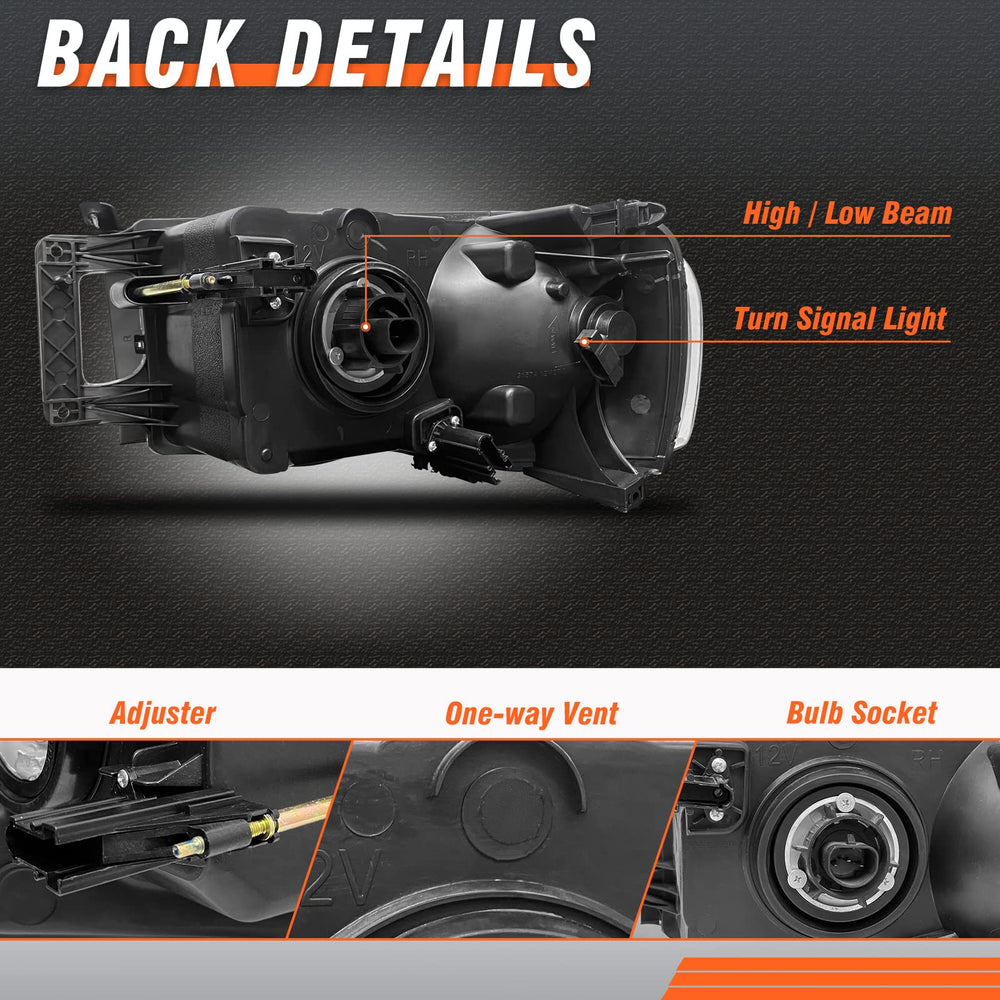 AXLAHA headlight with brighter reflectors for enhanced light output.