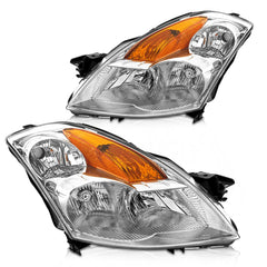 AXLAHA headlight chrome housing amber reflector improves night visibility.