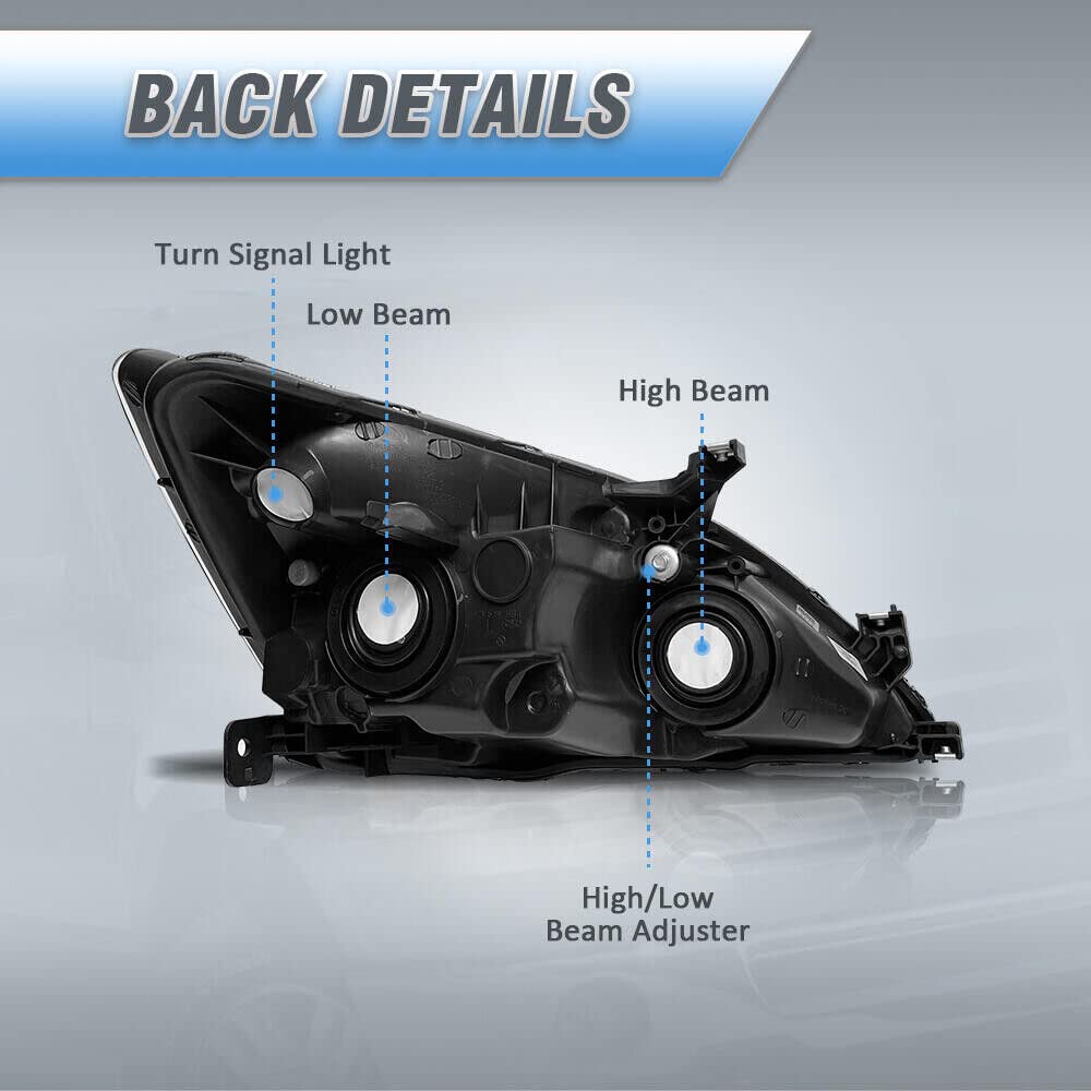 AXLAHA driver-side headlights upgrade for Honda Accord 2003-2007 with easy plug-and-play