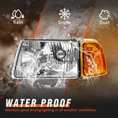 AXLAHA headlights assembly IP69 waterproof seal supports harsh weather durability.