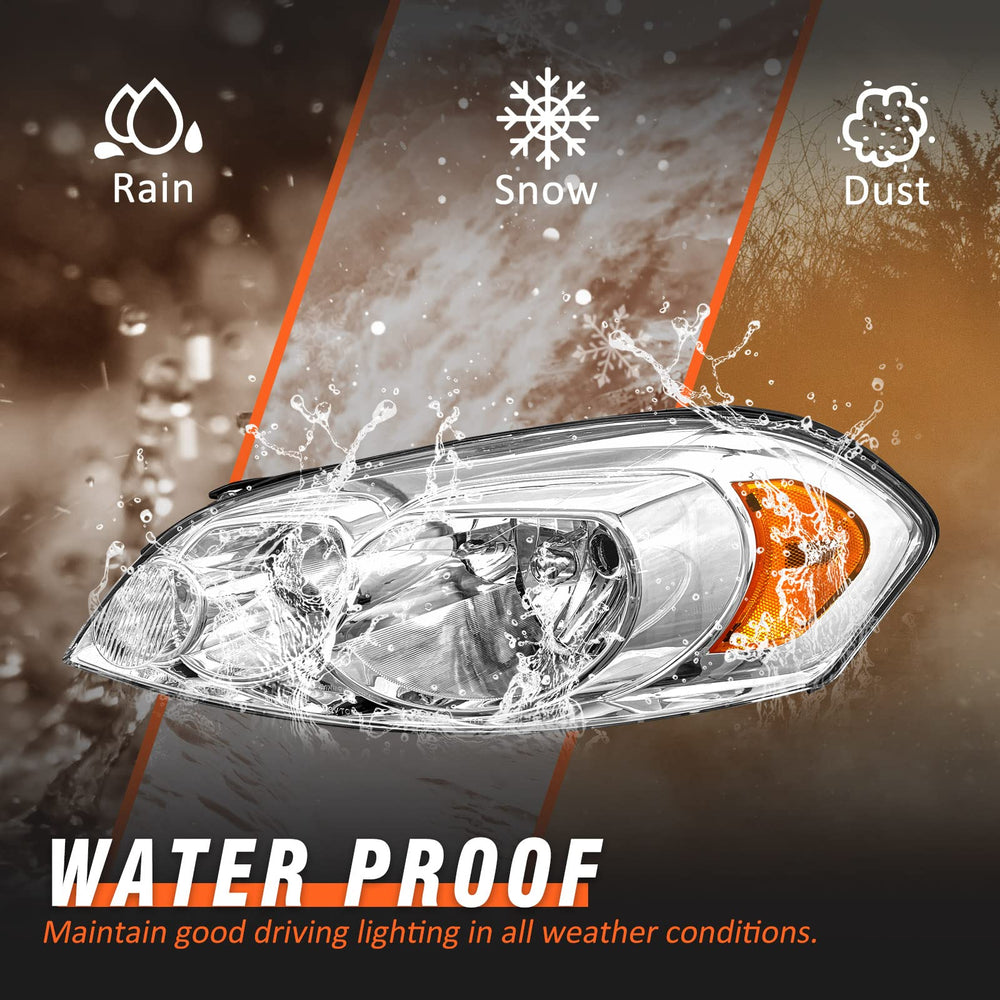 AXLAHA headlight bezel detail highlights chrome finish and amber reflection