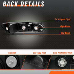 AXLAHA amber reflector headlight, bright signaling for night visibility