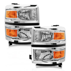 AXLAHA Silverado headlight driver-side chrome assembly for brighter nighttime visibility