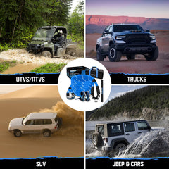 AXSIPEIX off-road recovery scene - vehicle pulled from mud with minimal paint risk