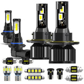AXZPYON Ford F-150 dual-beam bulbs front view for crisper nighttime visibility.