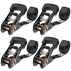 Ayaport endless ratchet straps no hooks in use secure cargo through tight spaces.