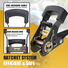 Ayaport endless ratchet strap with wide ergonomic handle for easy tightening.