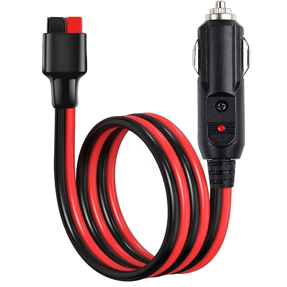 AYECEHI 45A connector to cigarette lighter cable shows durable 1m extension for vehicle power.