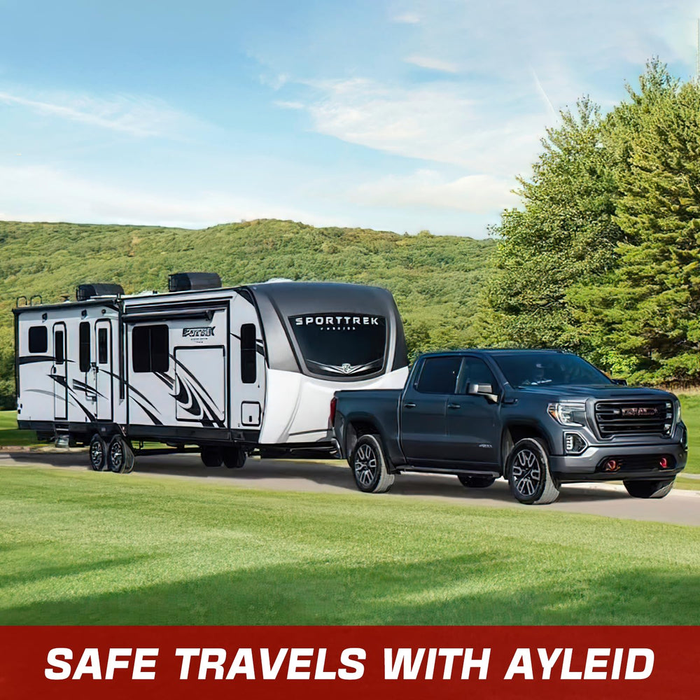 Ayleid anti-theft locking hitch pin shown for added security.