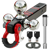 Ayleid tri-ball mount assembly showing versatile towing options for different trailers.