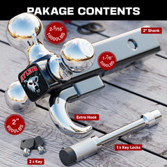 Ayleid tri-ball mount features the 2-inch ball for standard trailers.
