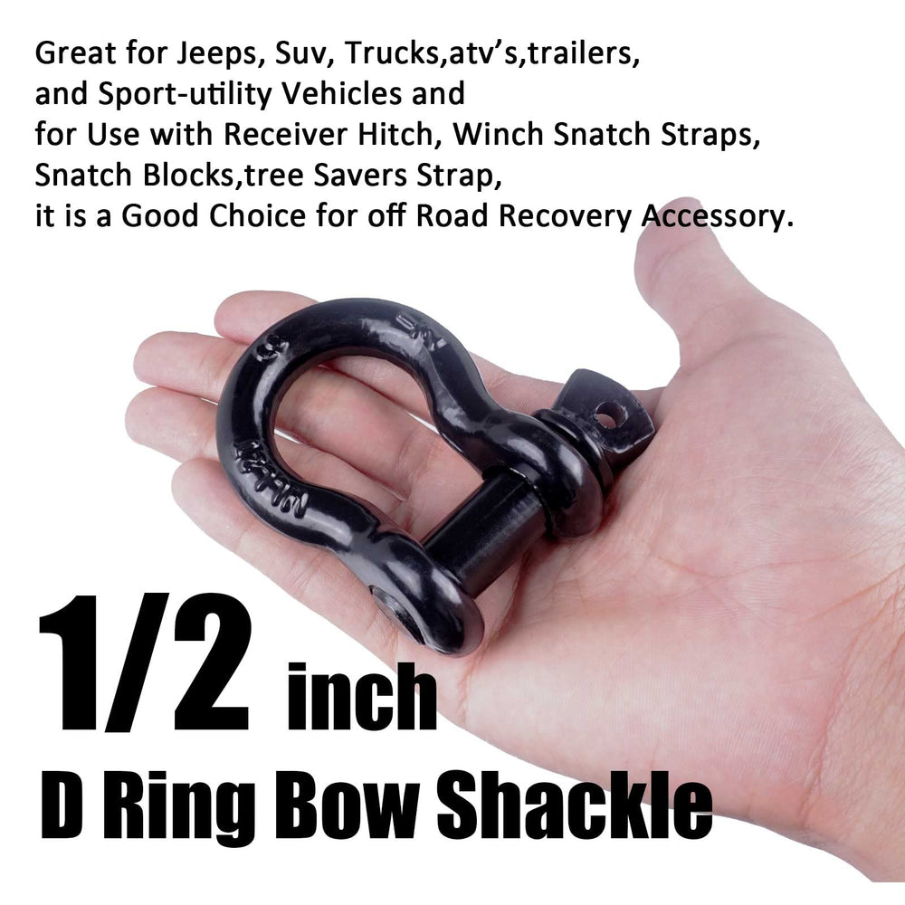 AYMMIC half inch D Ring Bow Shackle on trailer mount for secure attachment
