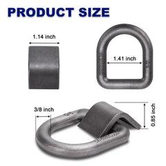 AYMMIC weld-on brackets with D-ring set for trailers and trucks for reliable tie-downs.