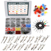 AYZAR connector pins box contents shown for organized wiring projects and quick replacements