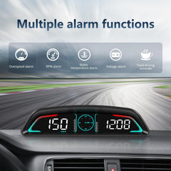 AZIJYV HUD automatic brightness aids legibility day and night