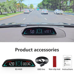 AZIJYV B3 HUD dash design emphasizes sleek, compact integration