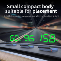 AZIJYV HUD overspeed warning at 80 km/h supports safer highway cruising