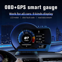 AZIJYV OBD2 gauge display hud on dash for hands free visibility