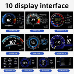 AZIJYV OBD2 gauge display overspeed alarm indicator