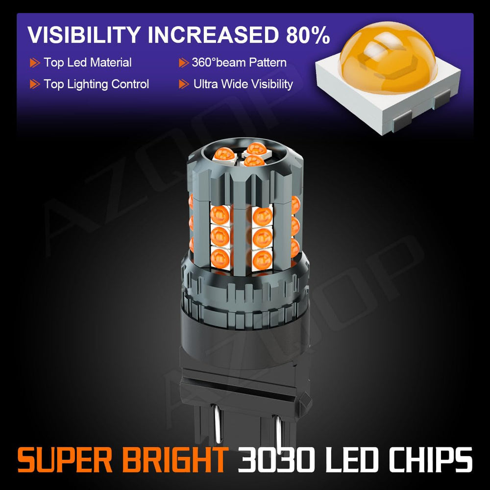 AZQOP 3157 LED amber turn signal for Ford F-250 enhances daytime signaling