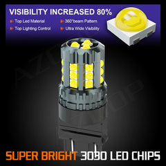 AZQOP 6000K white LED reverse light delivering high-intensity visibility.