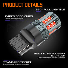 AZQOP 7443R LED bulbs fit Chevy Silverado 2014-2022 for safer rear lighting.