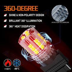 AZQOP red LED bulbs 2-pack for fast replacement.