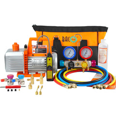 BACOENG 4.5 CFM vacuum pump front view for precise system evacuation