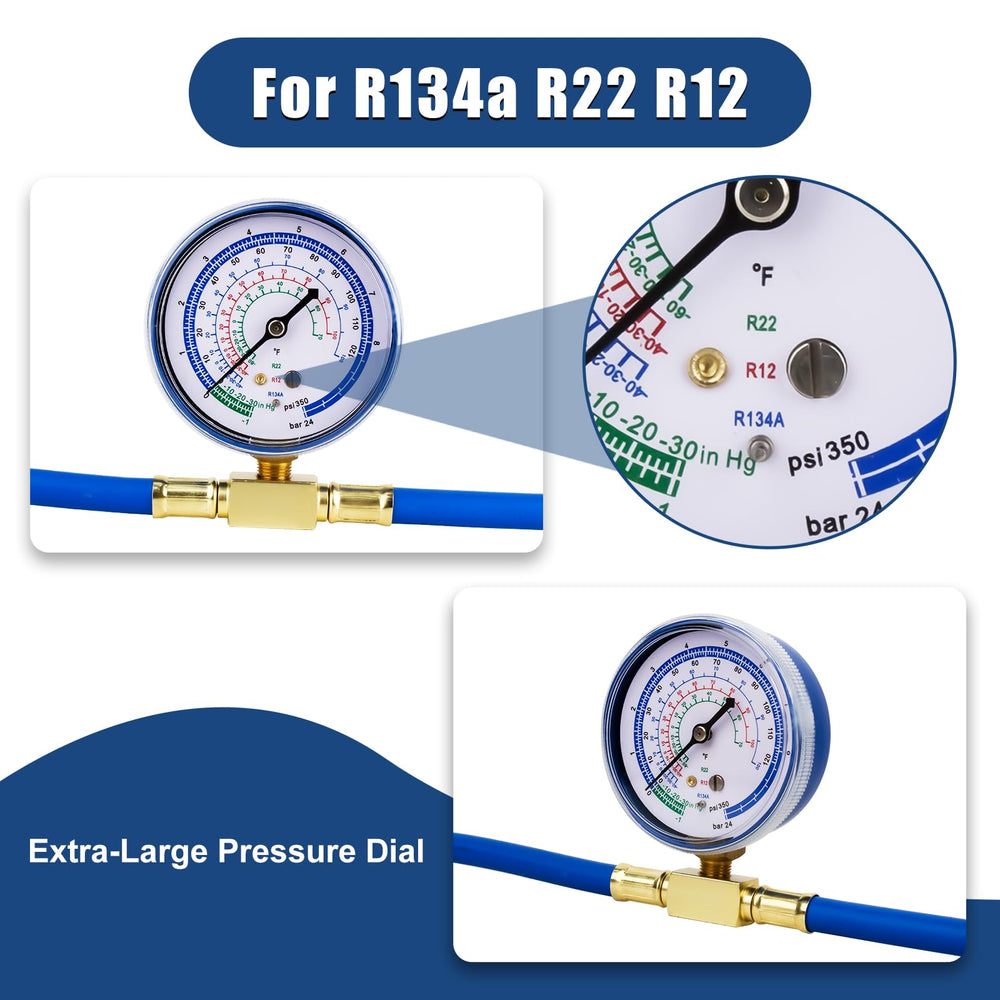 BACOENG complete recharge kit ready for DIY automotive or home refrigerant work.