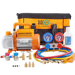 BACOENG vacuum pump front view showing durable all copper motor for reliable auto AC work