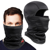 Badass Moto balaclava face mask front view, universal fit for riding comfort