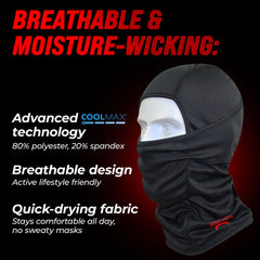 Badass Moto full-face mask under-helmet fit for wind protection