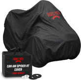 Badass Moto Ultimate Can-Am Spyder Cover RT Limited front view protects against rain and dust